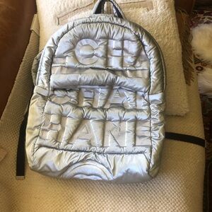 Chanel Silver Backpack XL